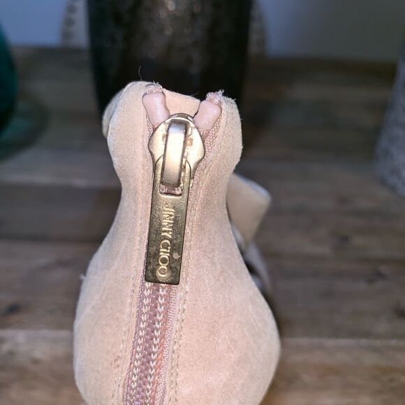 Jimmy Choo Lana T-Strap Suede Sandals - Picture 7 of 8